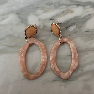 Hanging Pink Earrings